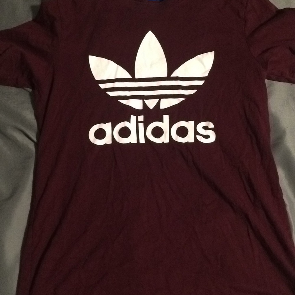 Maroon adidas originals T-shirt size S